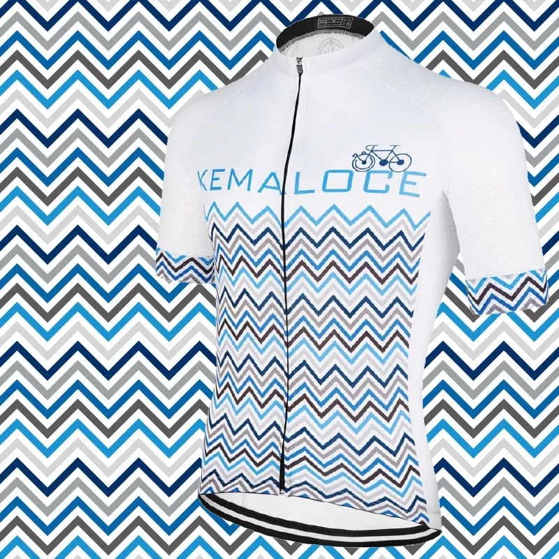 2018 Classical Team Cycling Jersey Tops Breathable Coolmax White Dry Fit Bicycle Shirts Sublimated Short Sleeve Race Bike Jersey