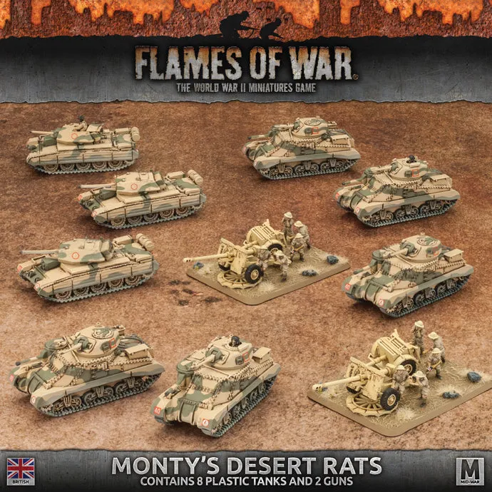 Battlefront Miniatures Flames of War British Monty's Desert Rats FOW BRAB09