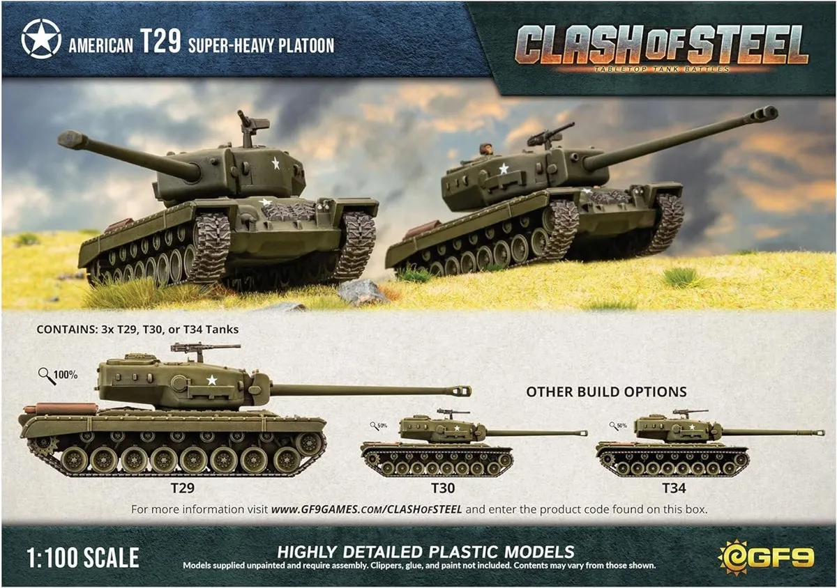 Clash of Steel: American T29 Super-Heavy Platoon