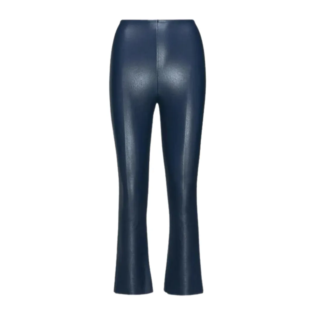 Commando Faux Leather Crop Flare Navy