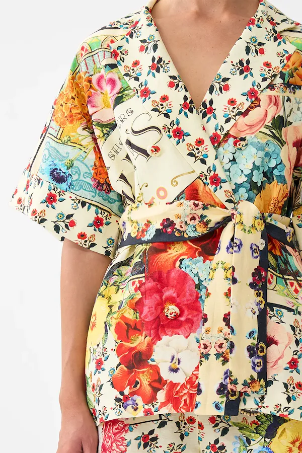 DOUBLE BREASTED SHORT SLEEVE JACKET