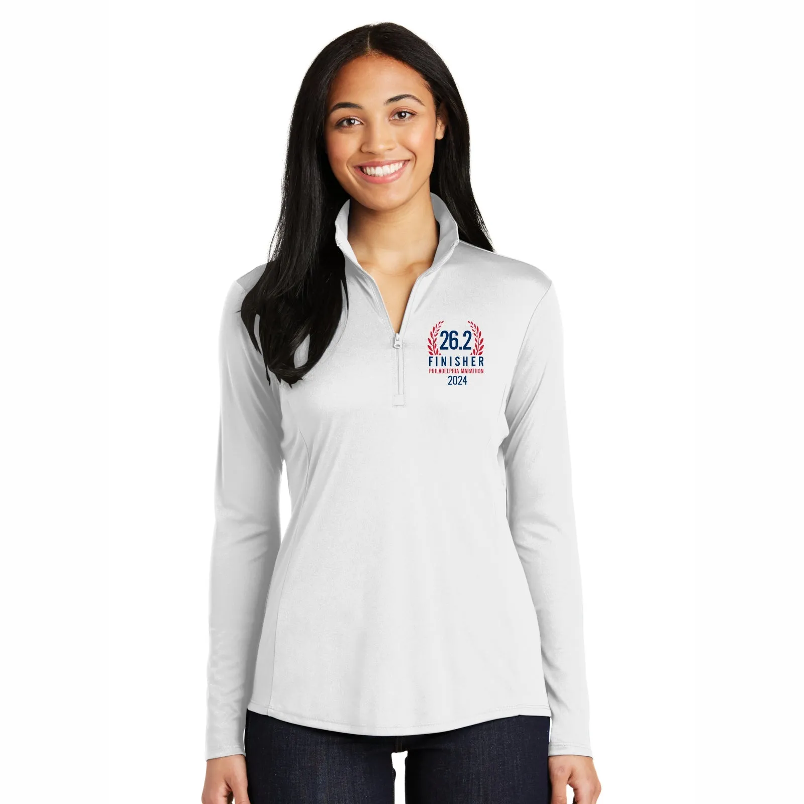 Fitted Tech 1/4 Zip -White- AACR 2024 Finisher