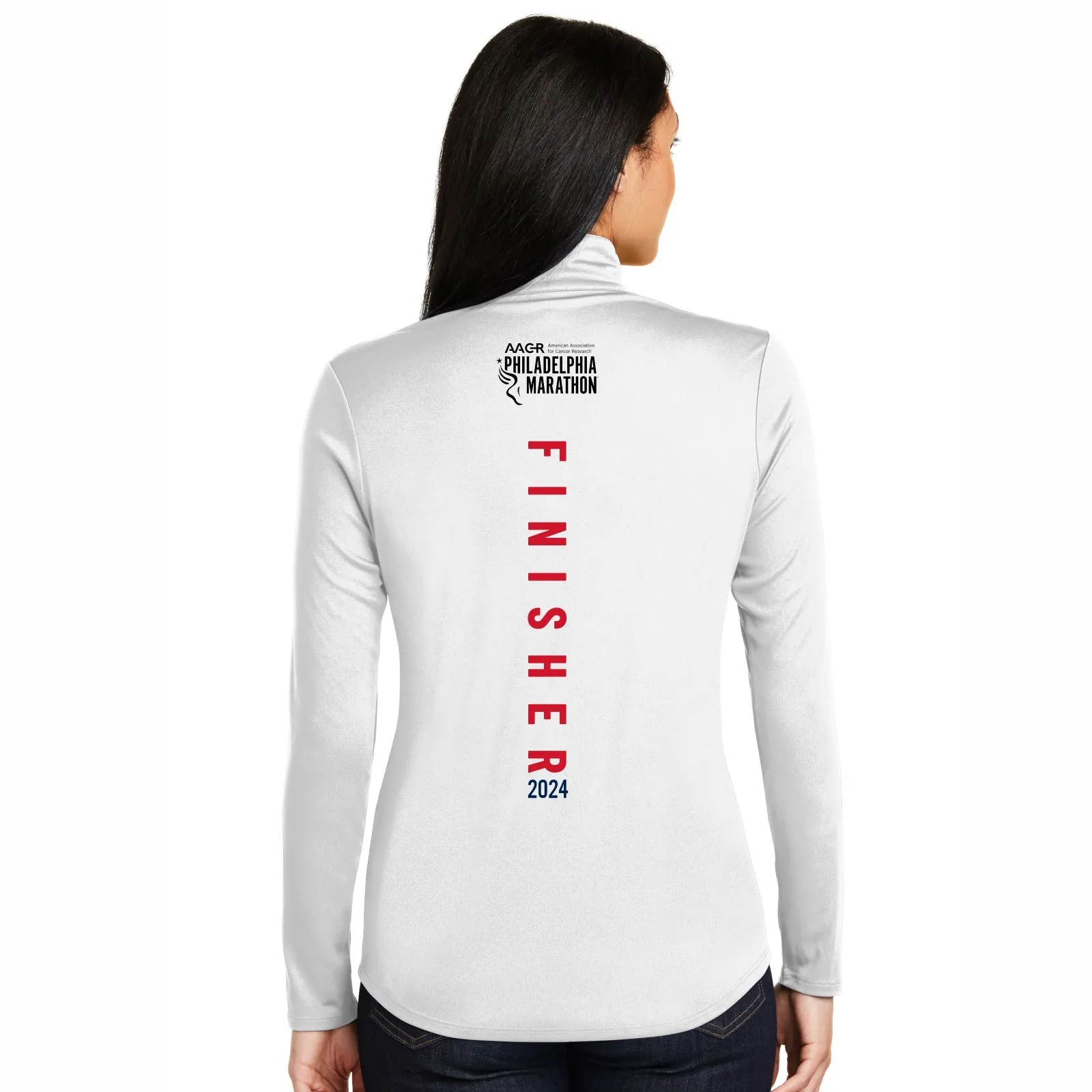 Fitted Tech 1/4 Zip -White- AACR 2024 Finisher