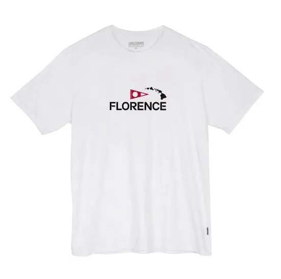 FLORENCE MARINE X LOGO ISLAND CHAIN TEE- WHITE