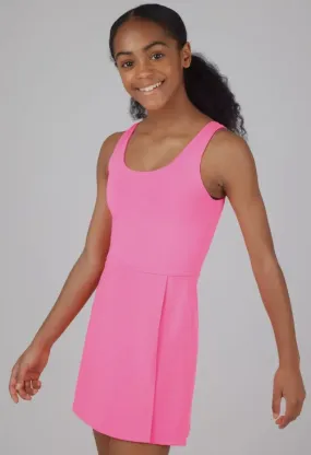 Girls Athletic Tennis Dress with Inner Shorts