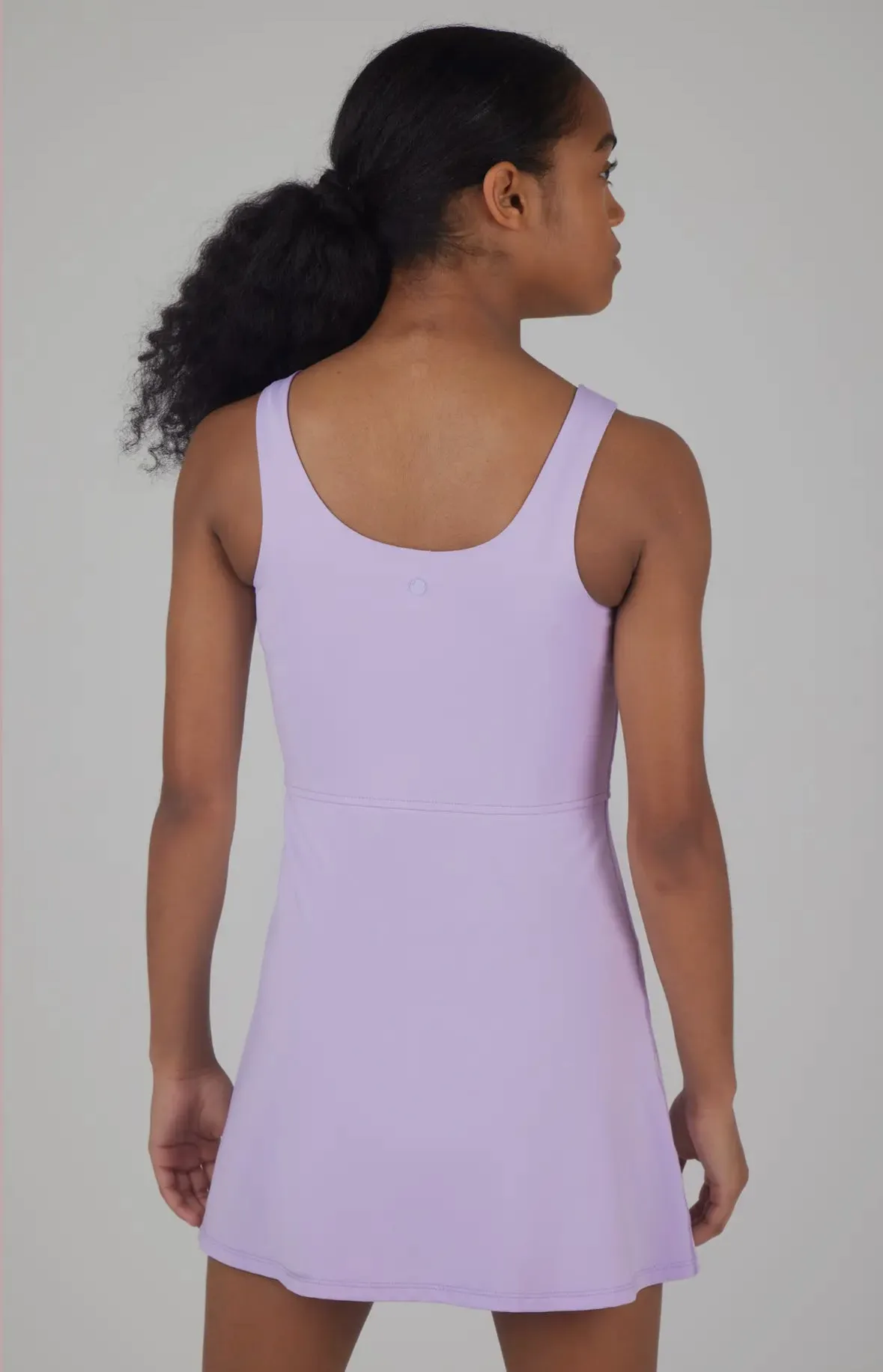 Girls Athletic Tennis Dress with Inner Shorts