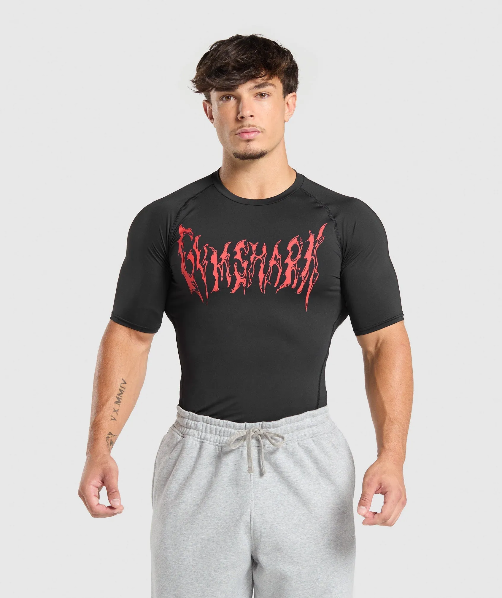 Gymshark Graphic Baselayer T-Shirt - Black