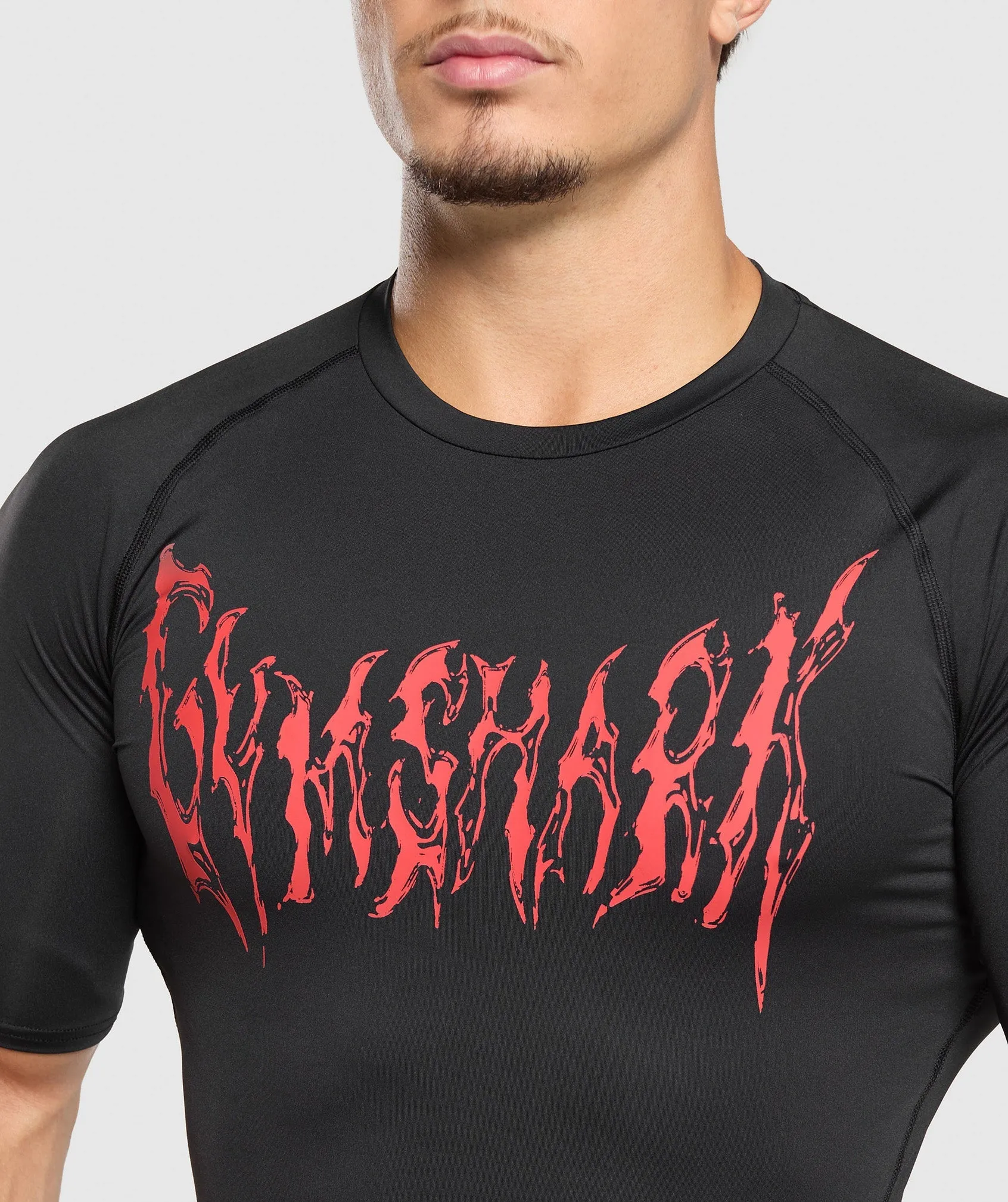Gymshark Graphic Baselayer T-Shirt - Black