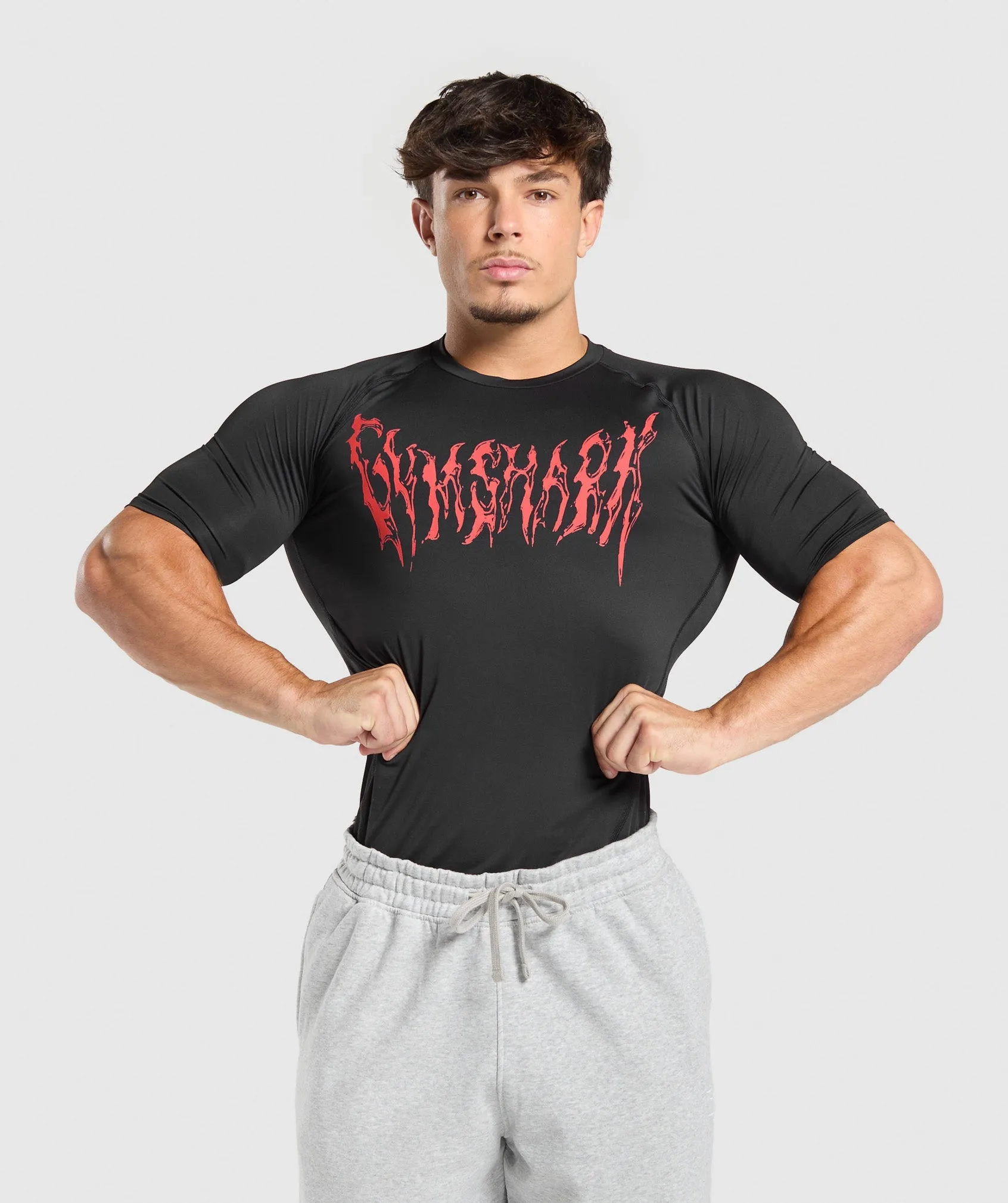Gymshark Graphic Baselayer T-Shirt - Black