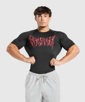 Gymshark Graphic Baselayer T-Shirt - Black