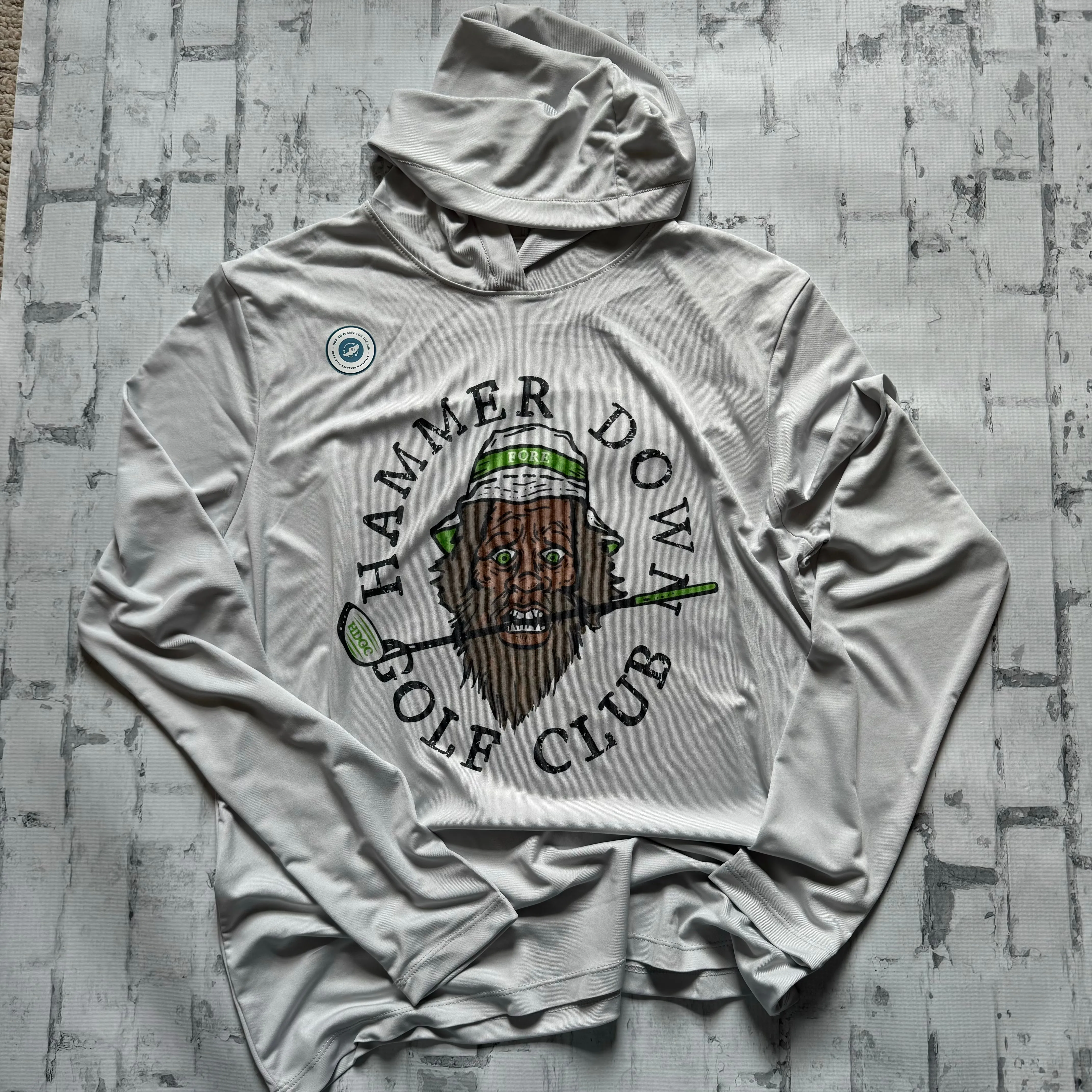 Hammer Down "Golf Club" Lightweight Hoodie - Light Grey