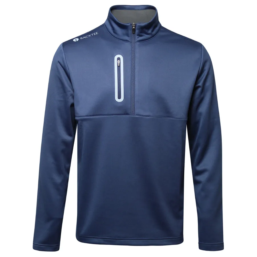 Herre Shield Zipneck Midlayer, Marineblå