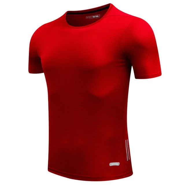 Men Quick Dry T-Shirts Running Slim Fit Tops Tees