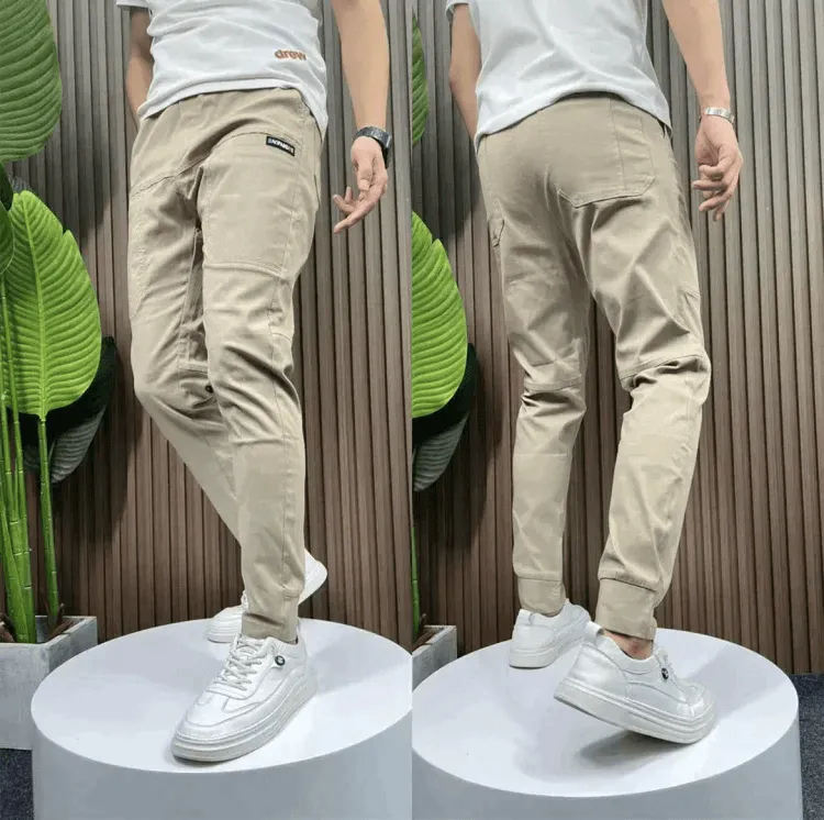 Men's Tapered Joggers: Stretch Fabric, Elastic Waist