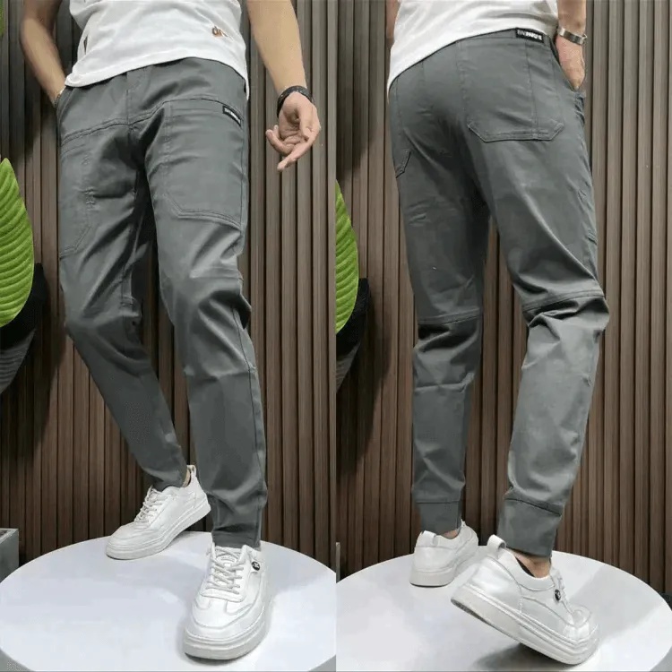 Men's Tapered Joggers: Stretch Fabric, Elastic Waist
