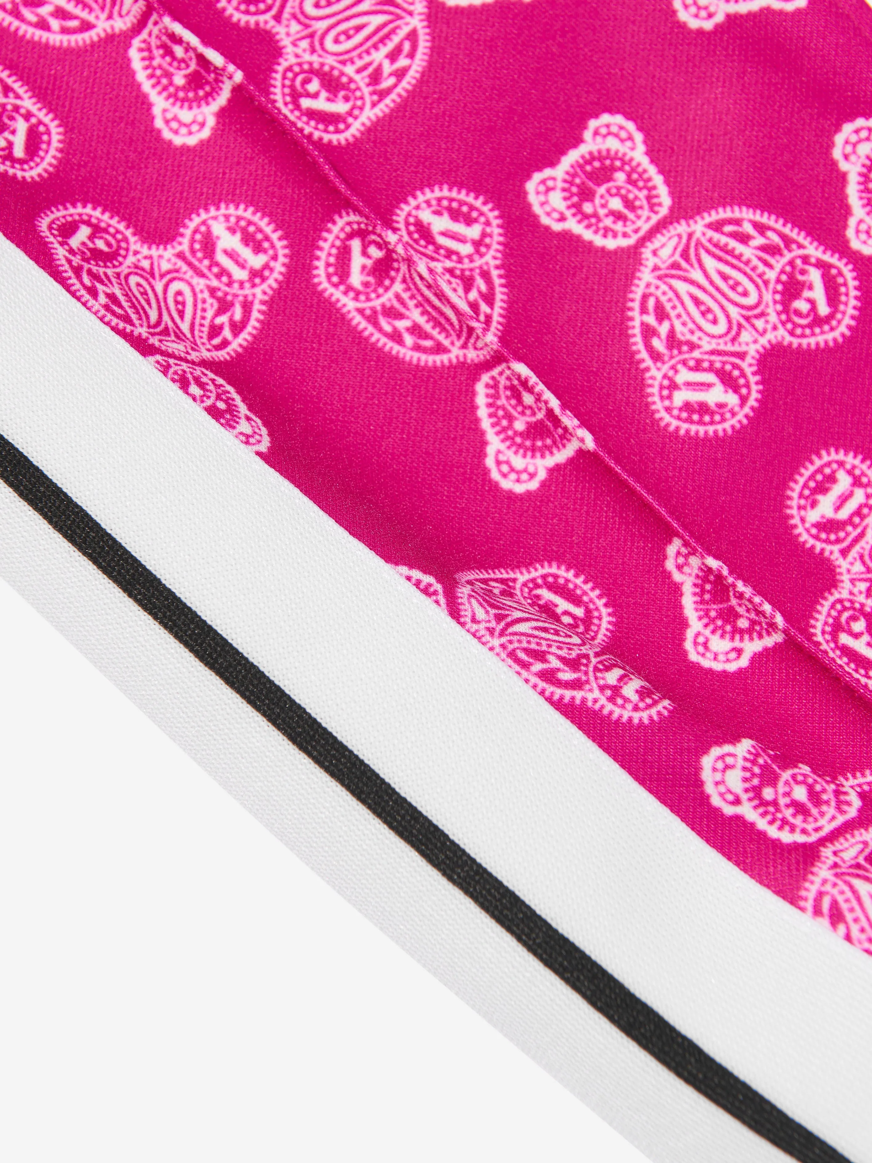 Palm Angels Girls AOP Bear Paisley Track Joggers in Pink