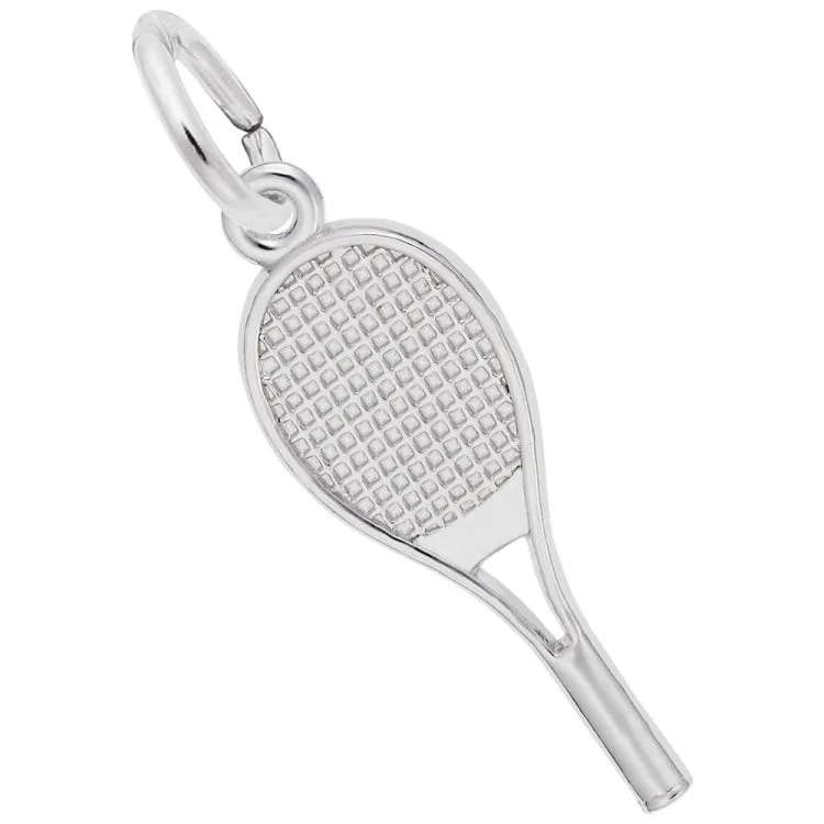 SILVER SMALL TENNIS RACQUET CHARM