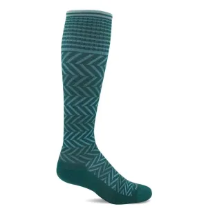 Sockwell Women's Chevron Compression Socks Jade