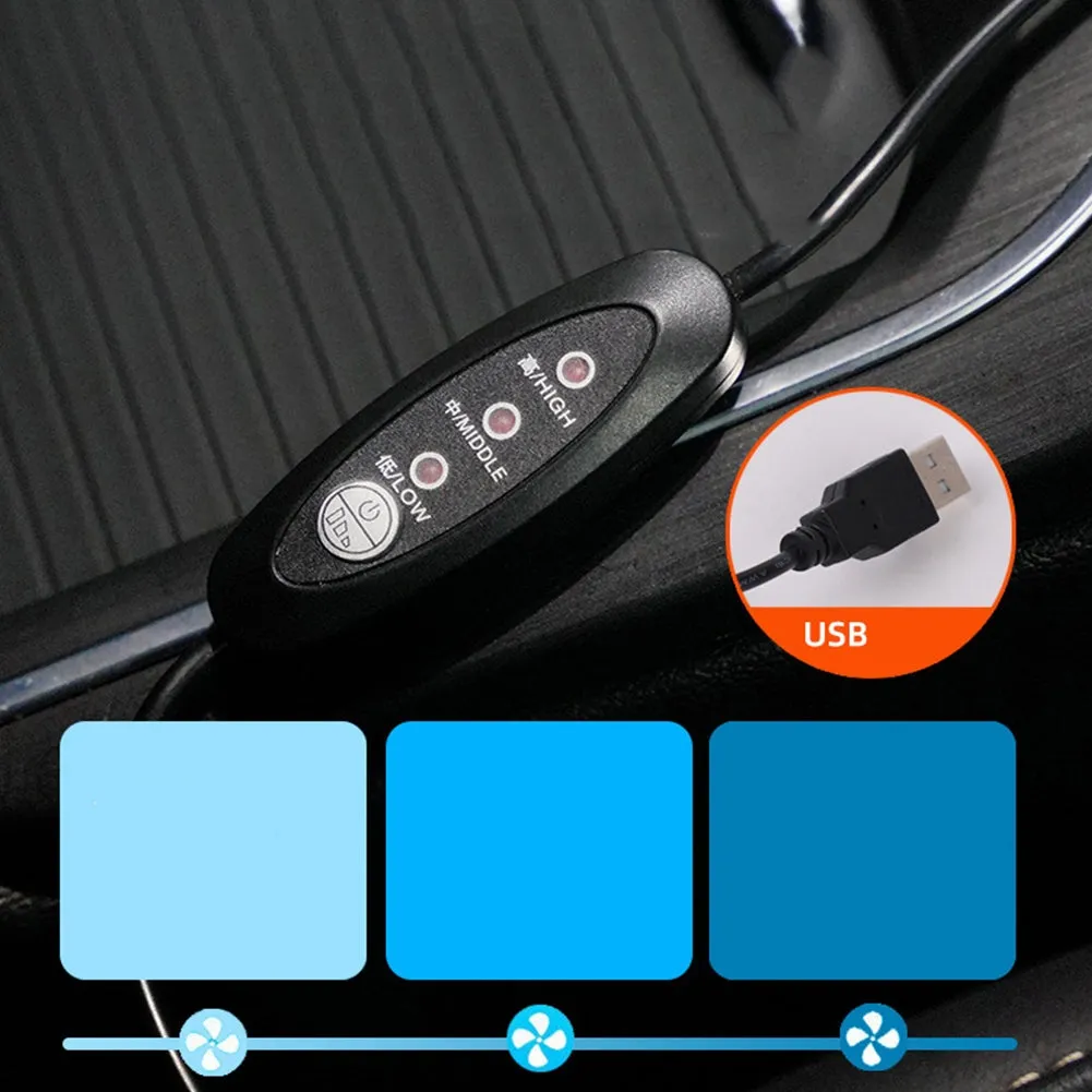 Ventilated Seat Cushion With USB Port 3-Speed Adjustable