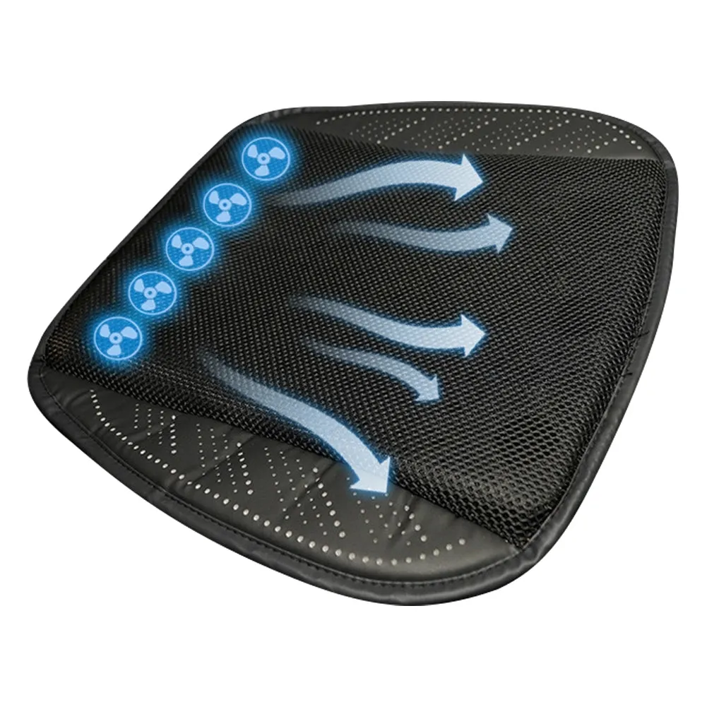 Ventilated Seat Cushion With USB Port 3-Speed Adjustable