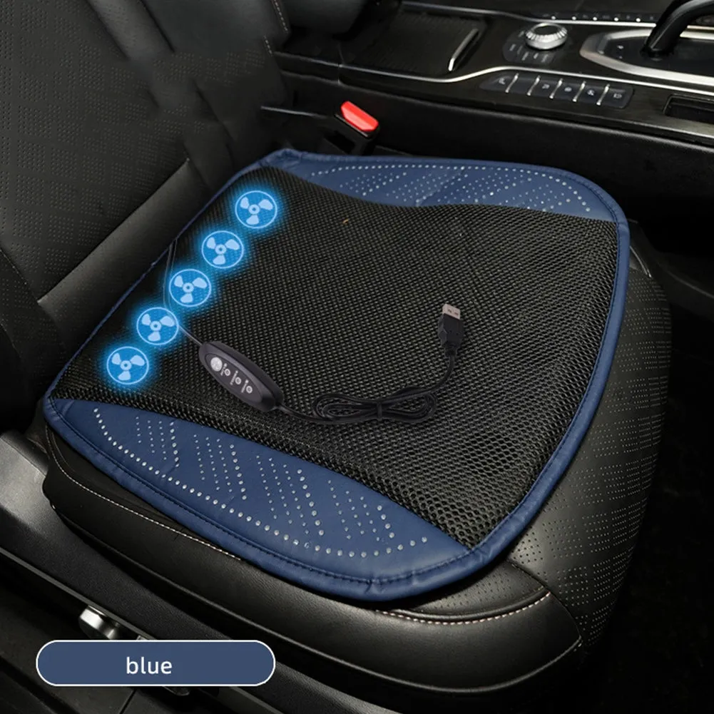 Ventilated Seat Cushion With USB Port 3-Speed Adjustable