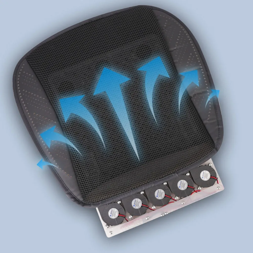 Ventilated Seat Cushion With USB Port 3-Speed Adjustable